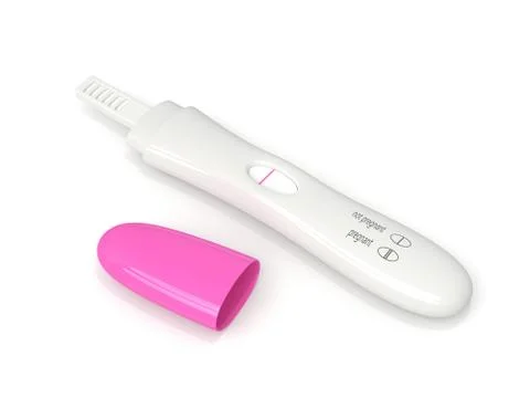 3d render of negative pregnancy test Illustrazione stock
