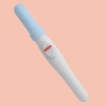 3d render of negative pregnancy test, cartoon. 3d illustration. 3d render. Illustrazione stock