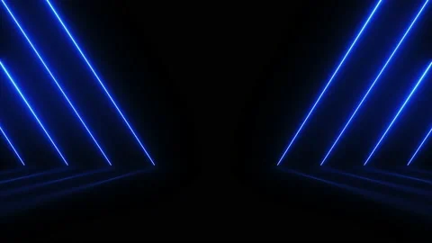 3D Render, Neon Blue Laser Beams Motion Backgrounds. Seamless Loop Stock Footage 236801224