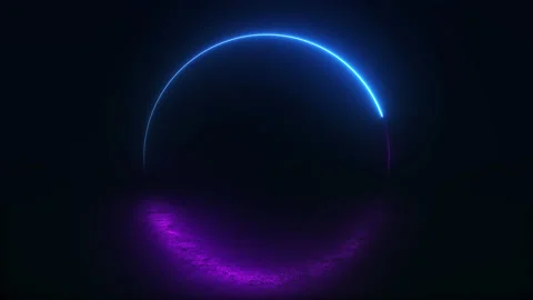 3D Render, Neon blue pink laser lines on black background. Seamless loop, 4K Stock Footage 235644908