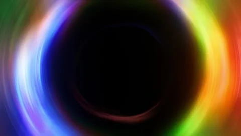 3D render, Neon lights glow abstract background, Bright circle colorful Stock Footage 284499633