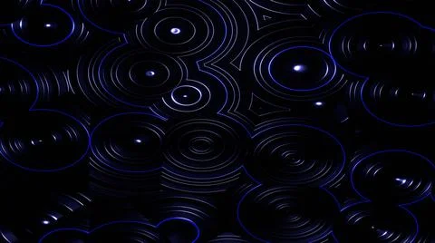 3D Render. Neon object abstract futuristic hi-tech motion background Stock Illustration