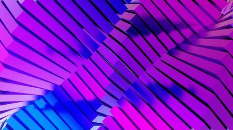 3D Render neon object. Blue and purple neon object abstract futuristic hi-tec イラスト素材