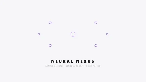 3D render of Neural Nexus concept with connected nodes creating ai technology Stock Footage 333784362