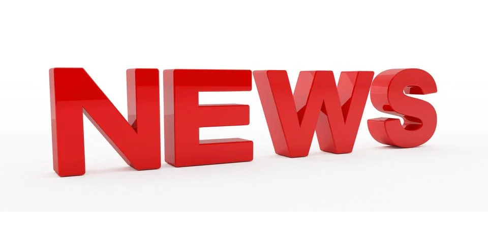 3d render - news - red Illustrazione stock