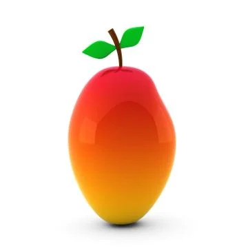 3d render of nice mango isolated on white Stock Illustration