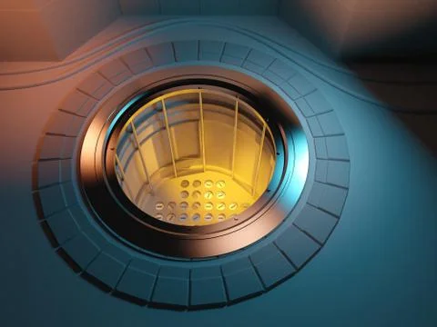 3d render of a nuclear reactor core in critical meltdown Stock Illustration
