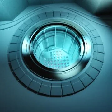 3d render of a nuclear reactor core with rods Stock Illustration