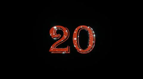 3D render number 20 has beautiful texture on it. Best digital symbol. 스톡 일러스트