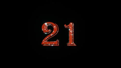 3D render number 21 has beautiful texture on it. Best digital symbol. イラスト素材