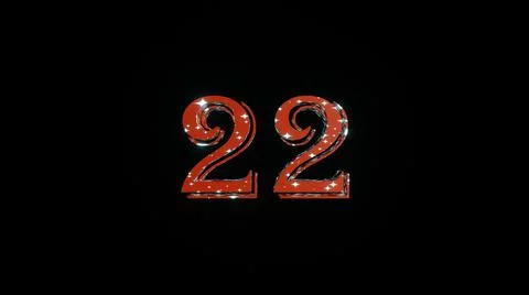 3D render number 22 has beautiful texture on it. Best digital symbol. 스톡 일러스트