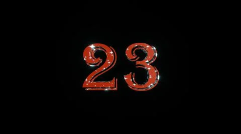 3D render number 23 has beautiful texture on it. Best digital symbol. 스톡 일러스트