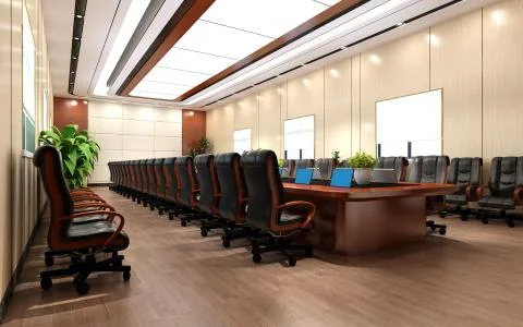 3D Render of Office, Board Room Illustrazione stock