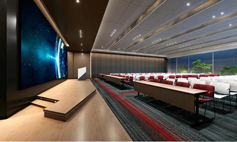 3D Render of Office, Board Room 스톡 일러스트