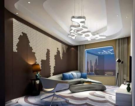 3D Render of Office, Working Space Illustrazione stock