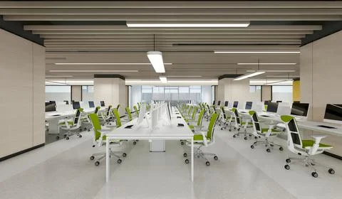 3D Render of Office, Working Space イラスト素材