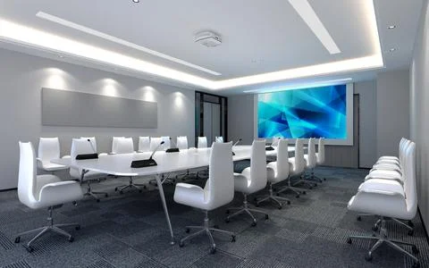 3D Render of Office, Working Space イラスト素材