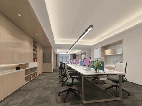 3D Render of Office, Working Space Illustrazione stock