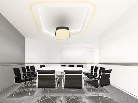 3D Render of Office, Working Space イラスト素材