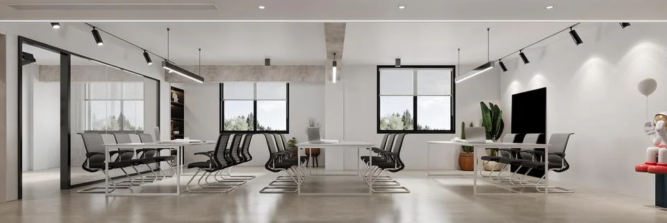 3D Render of Office, Working Space Illustrazione stock