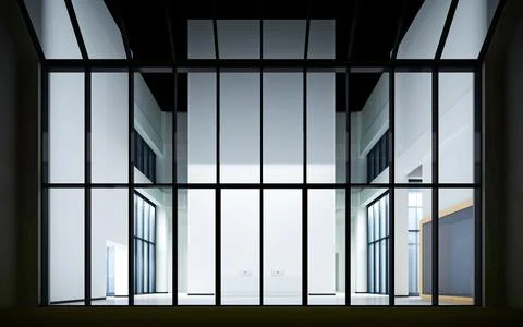 3D Render of Office, Working Space 스톡 일러스트