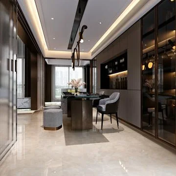 3D Render of Office, Working Space Illustrazione stock