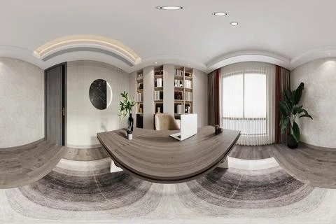 3D Render of Office, Working Space Illustrazione stock