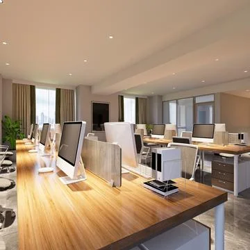 3D Render of Office, Working Space Illustrazione stock