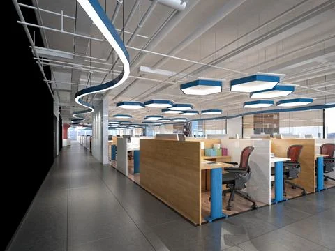 3D Render of Office, Working Space Foto stock