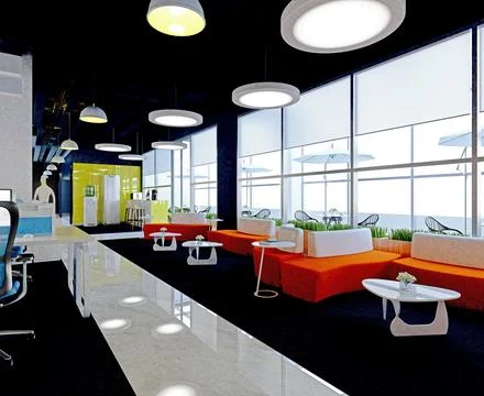 3D Render of Office, Working Space Foto stock