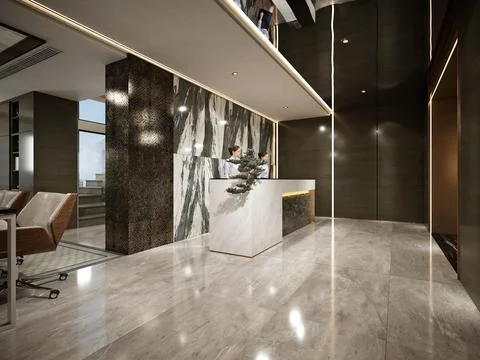 3D Render of Office, Working Space Foto stock