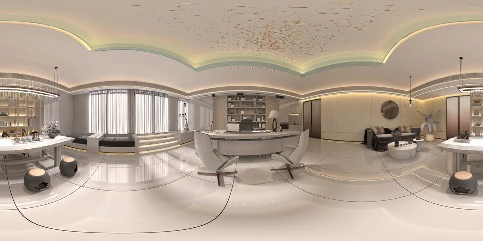 3D Render of Office, Working Space Foto stock