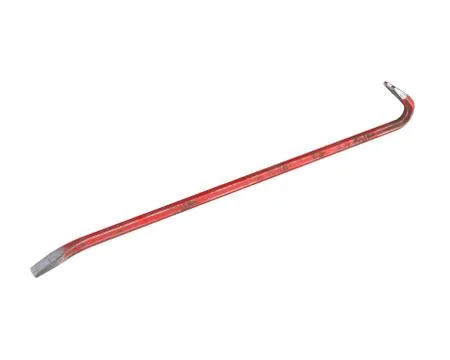 3D render of old red crowbar isolated on white Stock Illustration