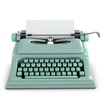 3d render of an old retro typewriter Stock Illustration