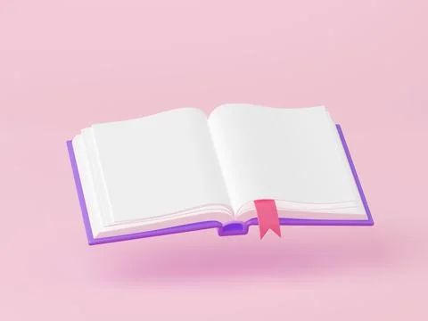3d render open book with bookmark, bestseller Stock Illustration