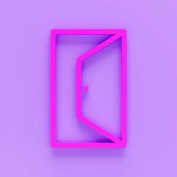 3d render of opened door icon. Element of simple web icon with name for mobil Illustrazione stock