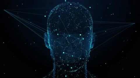 3d render or visualisation of face analytics. Stock Footage 168083178