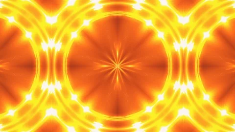3d render of orange fractal lights. Glowing effects. Computer generated abstract Stock Footage 115368512