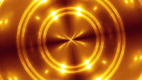 3d render of orange fractal lights. Glowing effects. Computer generated abstract Illustrazione stock