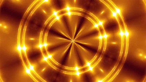 3d render of orange fractal lights. Glowing effects. Computer generated abstract Stock Illustration