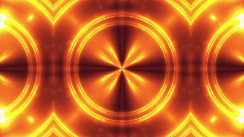 3d render of orange fractal lights. Glowing effects. Computer generated abstract Stock Illustration