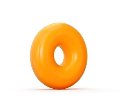 3D render of an orange jelly number 0 isolated on a white background 3d illustra イラスト素材