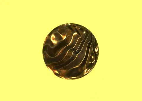 3d render organic ball in curve wavy smooth and soft bio forms in glossy mate Stock Illustration
