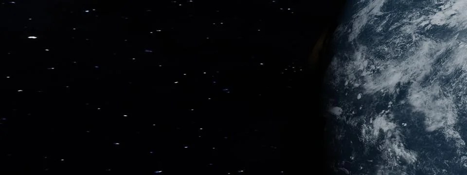 3d Render of a Panoramic Earth globe on the galaxy background. Elements of this Stock Illustration