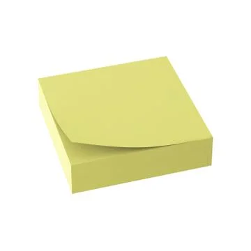 3d render of paper note Stock Illustration