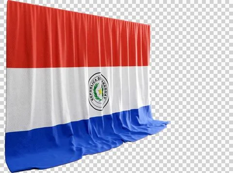 3d render of paraguay flag Stock Illustration