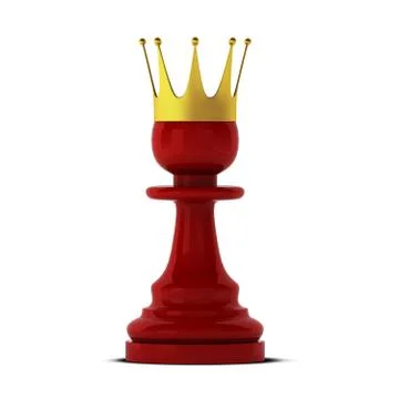 3d render of pawn Stock Illustration