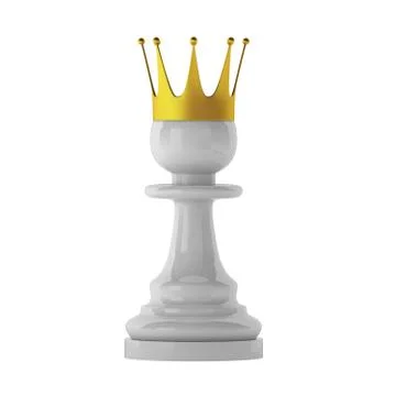 3d render of pawn Illustrazione stock