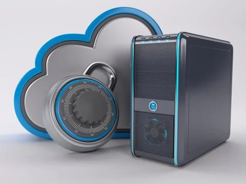3D Render of PC Computer Tower Stock Illustration