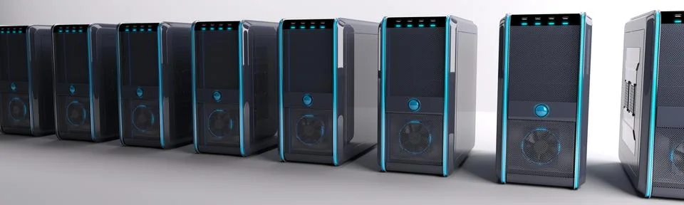3D Render of PC Computer Tower Illustrazione stock